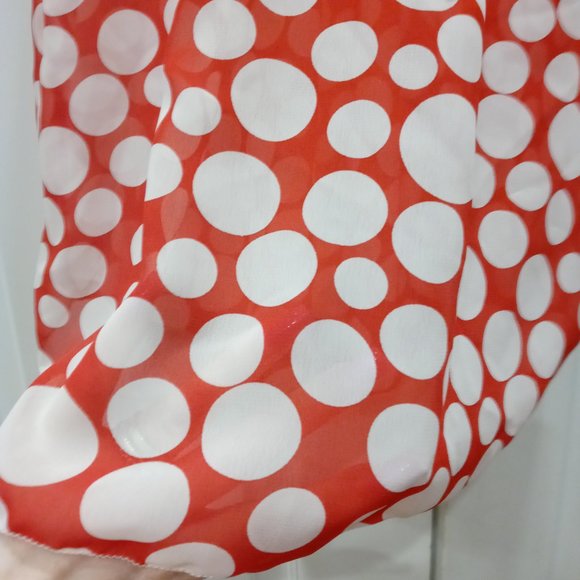 NY Invasion NWOT Plus Polkadot Chiffon Top - Picture 7 of 7